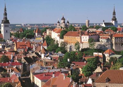 Edificios históricos en Vilnius o Vilna.